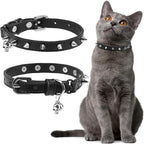 EXPAWLORER Leather Cat Collar for Girl Boy- Adjustable Pet Collar by EXPAWLORER