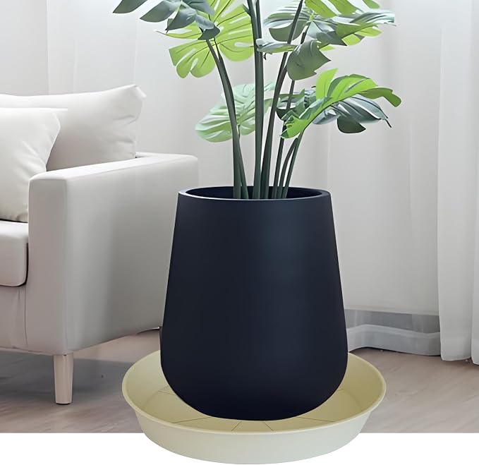 4 Pack of 18 19 inch Plant Saucer Drip Tray, Heavy Duty Deep Plant Saucers - Image 3