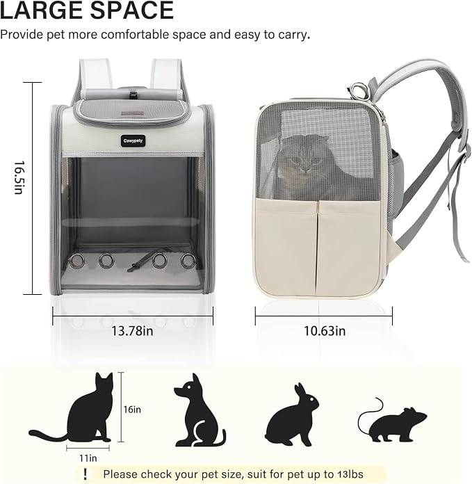 Cat Carrier Backpack, Cat Carrier - Image 4