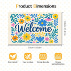Daisy Flower Pet Food Mat 20" x 12" Welcome Sign Pet Feeding Mat Non Slip Mats - Image 6