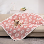 Waterproof Blanket for Dog Cat or Adult, Cute 3D Textured Flower Dog Blanket by Yaning