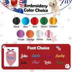 Personalized 4th of July Dog Bandana Embroidered Name Custom Neckwear Dog Scarf - Image 3