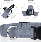 TagME Reflective Nylon Dog Collars, Adjustable Classic Pet Collar - Image 3