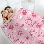 Personalized Paw Print Dog Blanket - Image 5
