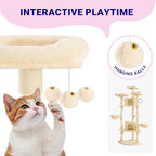 Allewie 73in Fan-Shaped Space-Saving Corner Cat Tower/Multi-Level Tall Cat Tree - Image 5