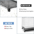 Large Bird Cage Seed Catcher, 31 x 118 inches Adjustable Large Bird Cage Cover - Image 4