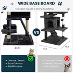 SHA CERLIN 65in Larger Cat Tree Tower Condo - Image 6