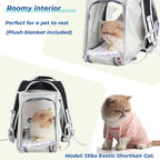 Lollimeow Cat Carrier Backpack, Expandable Bubble Pet Carrier - Image 4