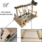 Hamiledyi Parrot Playground Bird Playstand Wood Exercise Play Perch Exercise Gym - Image 4