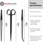 Mandala Crafts Black Stainless Steel Aquascaping Tools Kit – Aquarium Plant - Image 3
