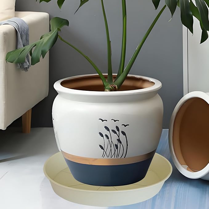 2 Pack of 18 19 inch Plant Saucer Drip Tray, Heavy Duty Deep Plant Saucers - Image 7