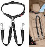 Dog Seat Belt for Car, Dual Pet Vehicle Headrest Restraint Safety Seatbelt by Unknown