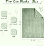 Soft Fleece Baby Blanket Ultra Cozy Green Baby Blankets - Image 4