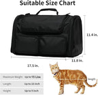 FUKUMARU Cat Carrier, 4 Mesh Windows Small Dog Carrier, 4 Storage Pockets Cat - Image 5