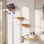 2PCS Cat Wall Shelves with Scratching Mat, 16.6x9.7 Inch Cats Wall Furniture - Image 6