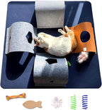 Cat Tunnel Mat for Indoor Cats, 4-Way Felt Cat Tunnel Play Mat by Veinbuty