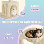 Allewie 29.5in Indoor Cat Tree, Padded Perch, and Hanging Ball, Suitable - Image 4