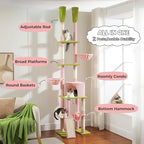 PAWZ Road Pink Cat Tree, Floor to Ceiling Cat Tower - Image 5