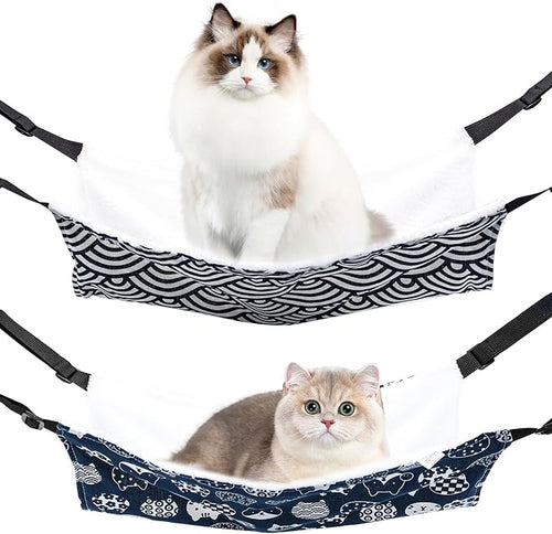 2 Pieces Cat Hammock for Cage Hanging Reversible, Soft Pet Cage Hammock by BCHARYA