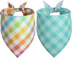 Easter Dog Bandana XLarge 2PCS, Colorful Scarf - Image 2