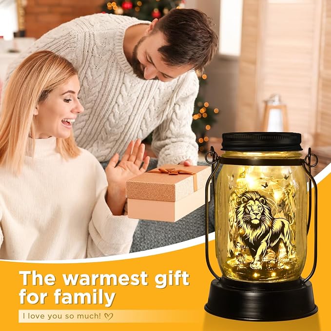kyoryuger Lion Gifts for Women/Men Lion Solar Lanterns Mom Birthday Animal - Image 4