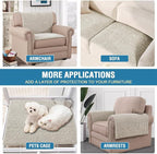 H.VERSAILTEX Plush Chenille Couch Armrest Cover 2 Packs Thick and Soft Sofa - Image 5