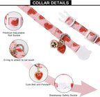 Lionet Paws 2pcs Pack Valentine's Day Cotton Cat Collar, Breakaway Buckle - Image 3