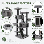 MUTICOR 66 Inches Multi-Level Large Cat Tree Tower - Image 5