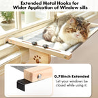 AMOSIJOY Cat Sill Window Perch Sturdy Cat Hammock Window Seat - Image 3