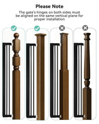 COMOMY 30" Tall Baby Gate for Stairs Doorways, Fits Openings 29.5" to 40.5" Wide - Image 8