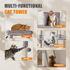 Sweetcrispy 63 inch Cat Tree Tower, Large Multi Level Cat Climbing Tower - Image 3