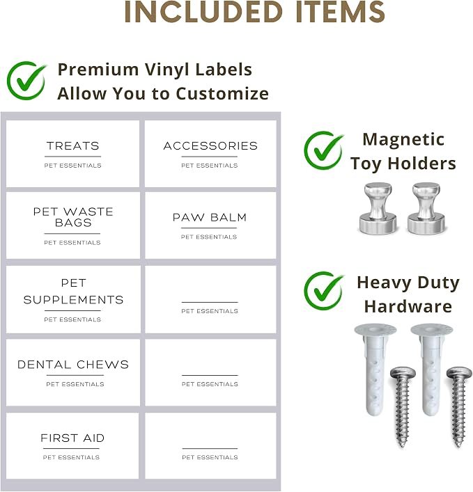 Dog Treat Holder For Wall Storage For Pets, Premium Pet Wall Organizer - Image 6