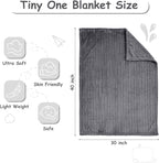 Soft Fleece Baby Blanket Ultra Cozy Grey Baby Blankets - Image 4