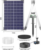 Biling Solar Water Pump for Bird Bath, 6.5W Solar Panel Kit Outdoor Solar - Image 5