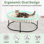 Sunhoo Elevated Cat Bed for Indoor Cats Raised Kitten Hammock Large High Puppy - Image 3