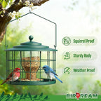Squirrel Proof Bird Feeder, Metal Cage Bird Feeder - Image 2