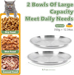 4-Pack Stainless Steel Cat Food Bowls, Shallow Whisker-Friendly Non-Slip - Image 5