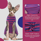 BRKURLEG Sphynx Hairless Cats Shirt Puppy Clothes Soft Cotton T-Shirts Cute - Image 4