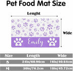 Personalized Dog Cat Mat with Name Photo Custom Placemat Feeding Mats - Image 2