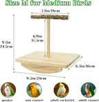 Natural Wood Bird Perch Stand Training, Quaker Parrot Toys, Intelligence Puzzle - Image 4