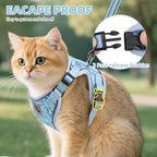 PUPTECK Cat Harness and Leash Set Escape Proof Reflective Cat Walking Harness - Image 3