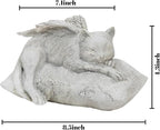 Holiberty Cat Angel Figurine Memorial Pet Stone Statue - Image 6