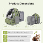Cat Backpack Carrier for Large Cats, Expandable Cat Bubble Backpack, Dog - Image 2