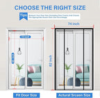 Magnetic Screen Door Upgraded PET Mesh Stronger Than Fiberglass and Polyester - Image 2