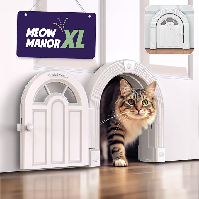 Purrfect Portal Meow Manor® XL Interior Cat Door, No-Flap Pet Door by PurrfectPortal