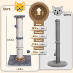 Fantasreen Cat Scratching Post 33 Inches Large and Thick, Cat Scratcher Post - Image 3