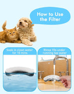 NPET WF100 Cat Foutain, 54oz/1.6L Automatic Pet Water Fountain Dog Water - Image 8