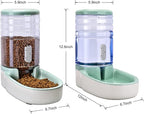 Automatic Dog Cat Feeder and Water Dispenser Gravity Food Feeder and Waterer Set - Image 4