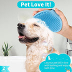 Comotech 3-in-1 Dog Grooming Brush | Adjustable Handle Shampoo Brush & Scrubber - Image 4