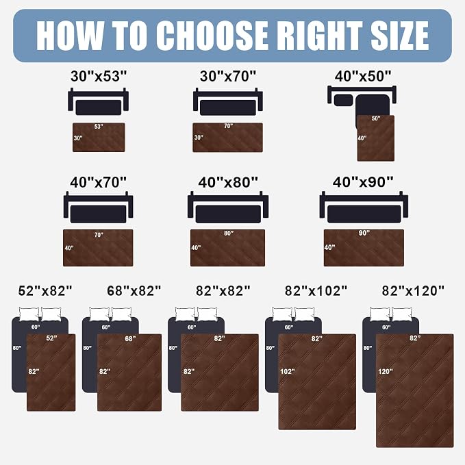 Smiry Waterproof Dog Bed Cover Blanket 40x50, Soft Reversible Pet Blanket - Image 6